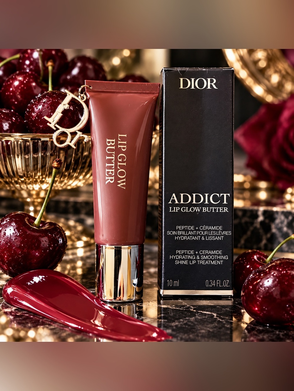 Dior Addict Lip Glow Butter – 104 Black Cherry 🍒  🖤